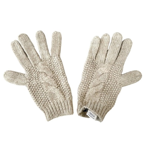 Splendid Light Gray Knit Women's Gloves & Arm Warmers Size OS NWT - Picture 2 of 6